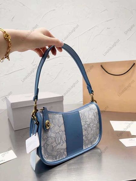 

luxury designer bag swinger bag leather canvas stitching handbag fashion design single shoulder bag women's crossbody bag 23bags