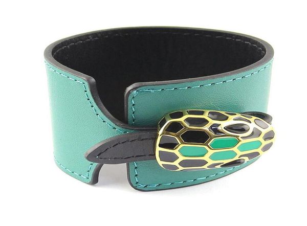 

2019 new luxury designer jewelry women bracelets trade head wide leather bracelet drop oil calfskin plain weave1368#6647765, Black