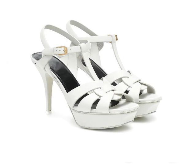 

sandals for women high heel pointed shoes metal v-buckle black matte genuine leather thin heels red wedding shoes black pink white with box