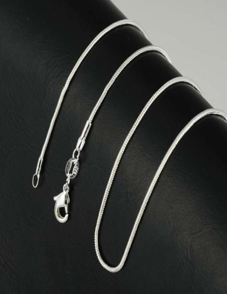 

2021 1mm 16-24 inches 925 sterling silver chain necklace fashion jewelry necklaces moq 100 pcs6139173