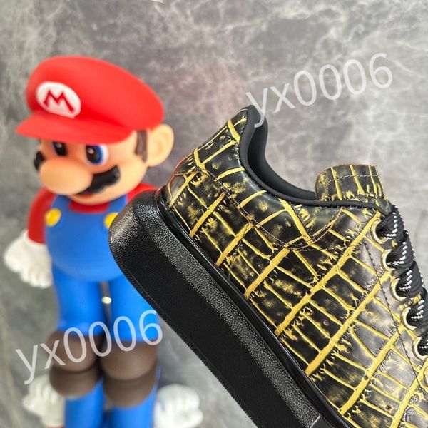 

new luxury casual shoes small white shoes lovers' letters flat bottom lace up board shoes men's and women's sports low shoes, Black