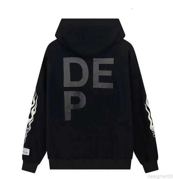 

fashion men womens galleries dept hoodie sweate designer t-shirt pullover letter flame print long sleeve t-shirt high street sweatshirts, Black