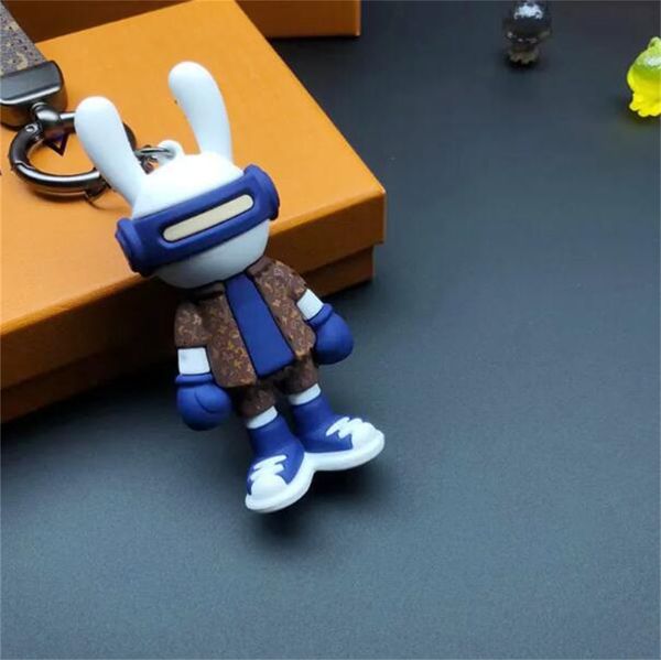 

luxury keychain designer keychain rabbit key chain fashion style keychain temperament versatile popular hanging bag phone case letter patter, Silver