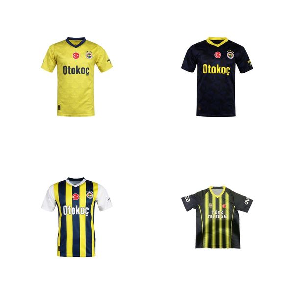 

dzeko fenerbahce 2023 2024 soccer jerseys batshuayi kadioglu szalai culer kahveci rossi 2013 2014 sk retro uniforms 23 24 ozil 13 14 old foo, Black;yellow