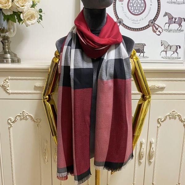 

women's long scarf scarves shawl cashmere material thin and soft stripes plain big size 210cm - 75cm, Blue;gray