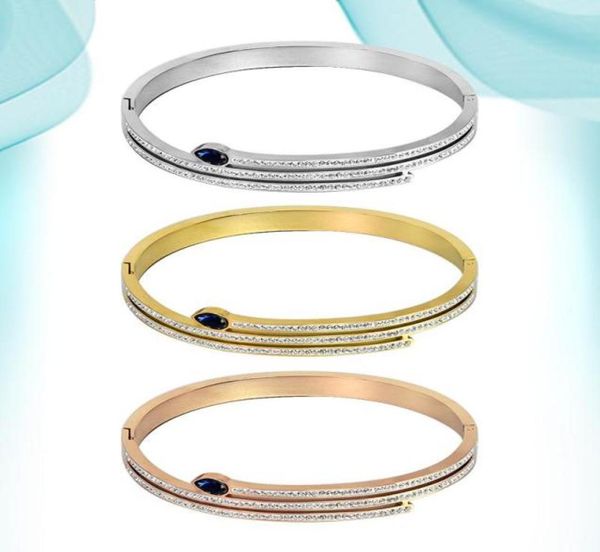 

bangle 2021 trendy blue eye titanium steel bracelet exquisitely crafted for women girls fashion type jewelry on hand accessories3717185, Black