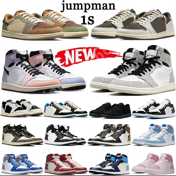 

basketball shoes with box 1 1s low 1s black phantom 1 1s mocha voodoo low concord vintage unc grey skyline stealth starfish mens sneakers tr