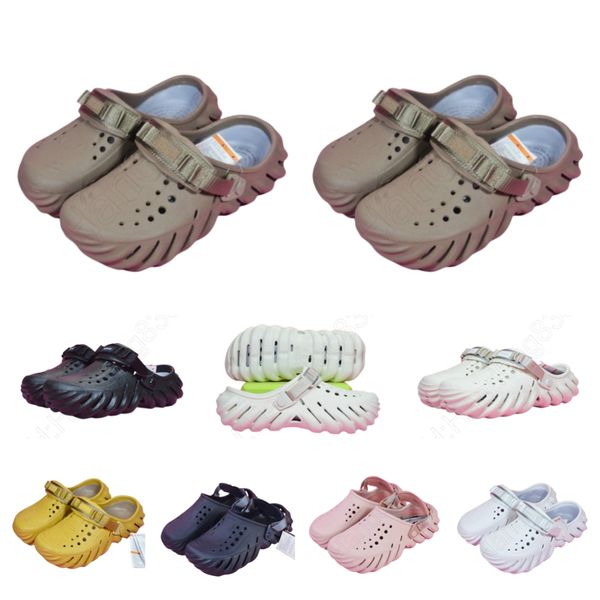 

sandals eva bobo echoclog crocclog crocodile shoes lightweight comfortable women men summer slides designers sandalias slippers a05, Black