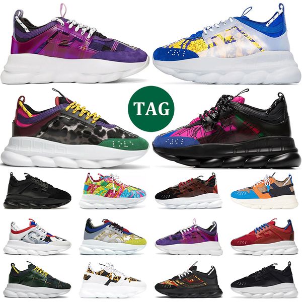 

chain reaction designer shoes men women causual shoes platform sneakers triple black white bluette gold brown orange blue twill mens luxury