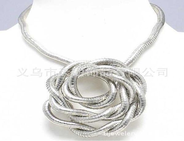 

silver bendy necklace, diameter 5mm, length 90cm(35"), 082413