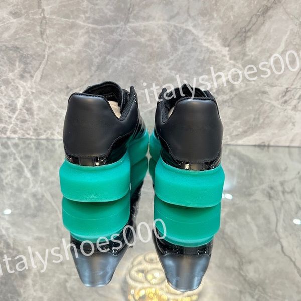 

2023 new genuine leather casual shoe platform sneakers brand design women autumn fashion sports ladies vulcanized men, Black