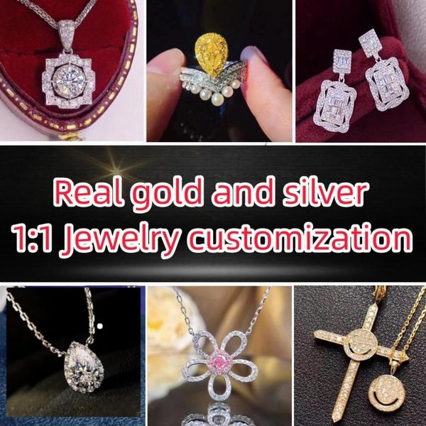 

vip customized pendant necklace 18k real gold clover designer necklace silver nail bracelet trinity moissanite t diamond engagement ring jew