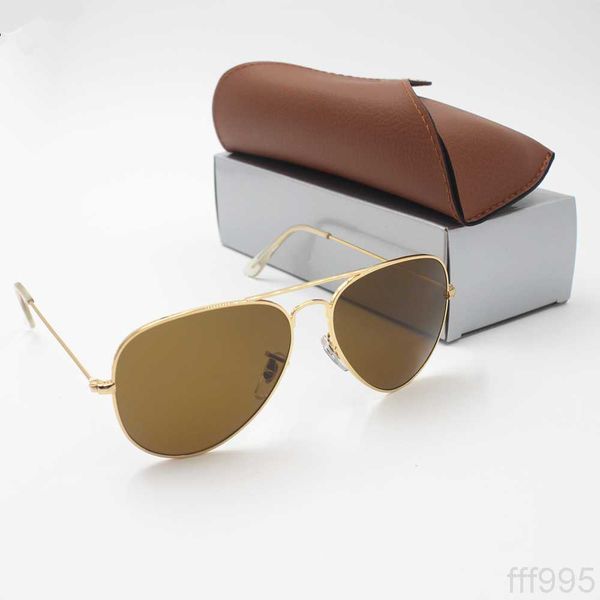 

glasses fashion 1pcs pilot sunglasses designer women sun brand classic uv400 gold frame green mirror 58mm men's 62mm lens nbd85f r 46w4, White;black