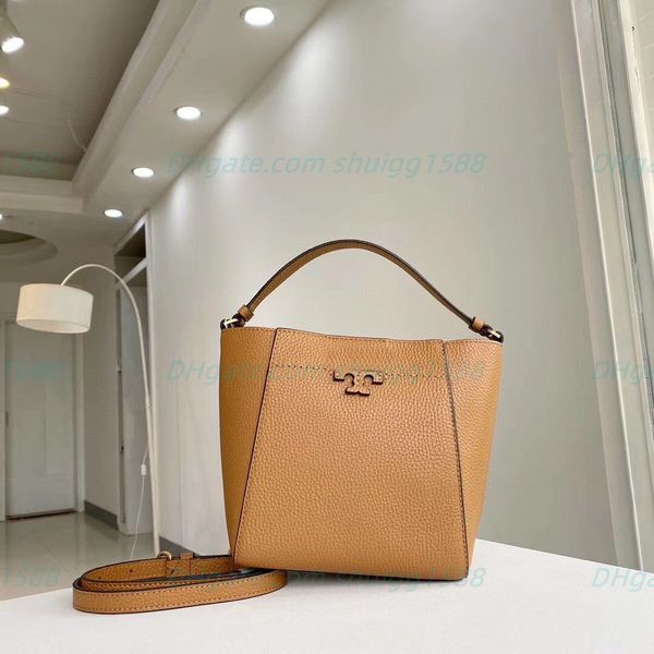 

magnetic snap with chain clasp designer women shoulder bags famous handbags cow leather litchi grain luxury drawstring bucket bag fasion cro