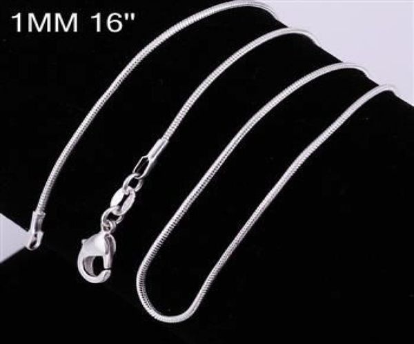 

new 1mm 16-24inches 925 sterling silver chain necklace fashion jewelry 10144331685