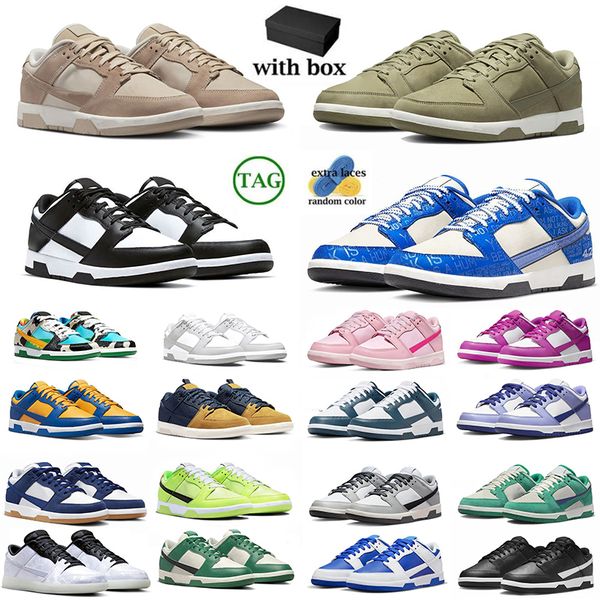 

with box panda casual shoes medium olive multi camo volt active fuchsia unc safari mix jackie robinson grey fog walking gai jogging sneakers, Black