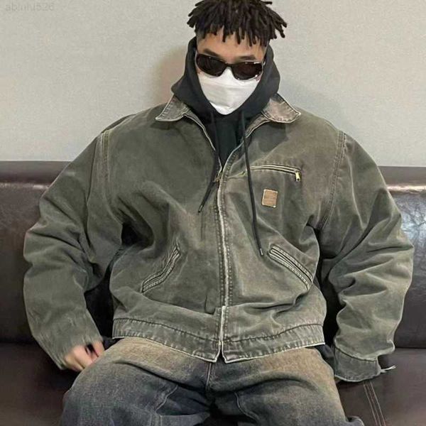 

vintage clothing oversize jackets mens womens zipper cardigan coat carhart designer jacket men polo collar work wear top, Black;brown