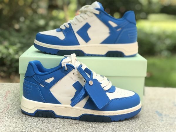 

designer basketball shoes ow out of office blue white outdoor sneakers with box