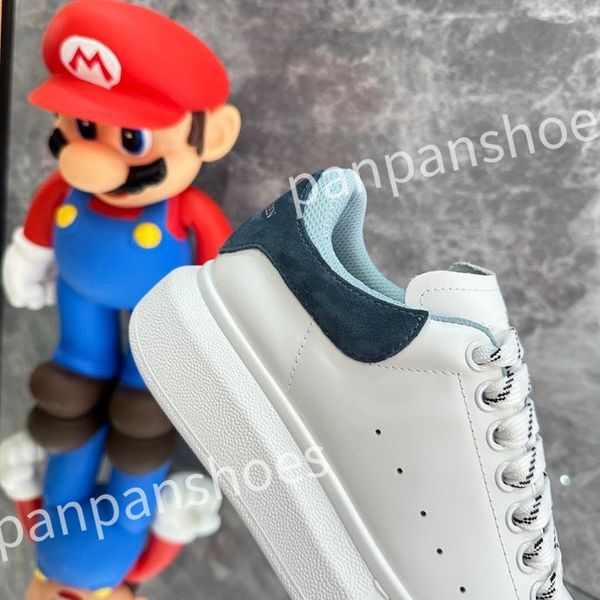 

new luxury designer sneaker shoe women casual shoes mens leather white platforms with black outdoor sneakers size 35-46