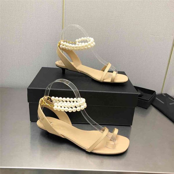 

fashion sandals luxury design 2023 channel women's high heels business work leather canvas casual student sandals 05-08, Black
