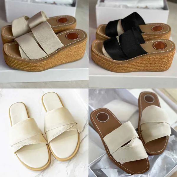 

woody mules women slip-on flat slides platform sandals designer slippers desert sand black white outdoor linen slipper slide slider sand eog