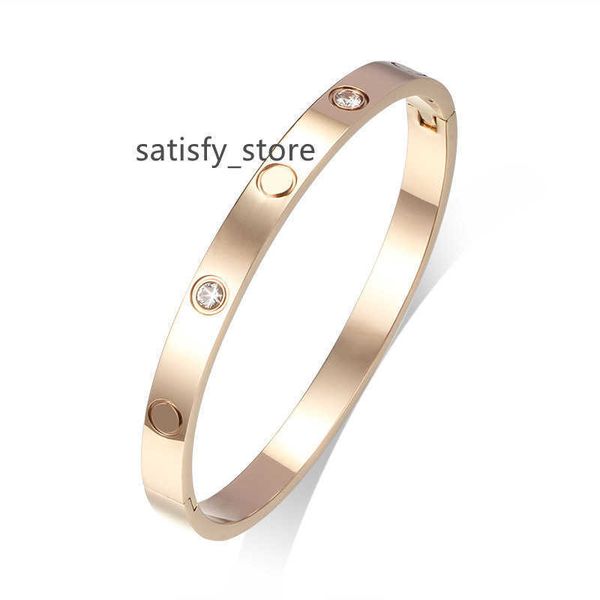 

6mm titanium steel cuff bracelets gold silver and rose woman man luxury bracelet bangles couple jewelry lover gift, White
