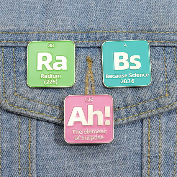 

dopamine element brooch chemical brooch cute anime movies games hard enamel pins collect cartoon brooch backpack hat bag collar lapel badges, Blue