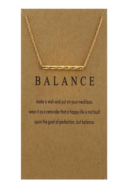 

elling no dogeared logo new gold-color balance wood straight bar alloy clavicle pendant short necklace for women3436026, Silver