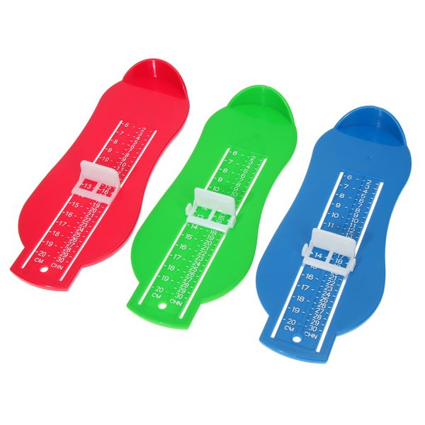 

7 colors baby foot ruler kids foot length measuring device child shoes calculator for chikdren infant shoes fittings gauge tools