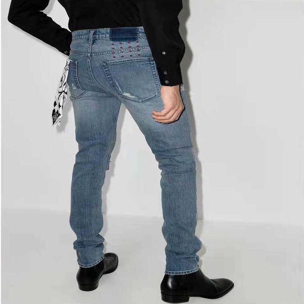 

ksubi jeans purple men's rise elastic mens clothing tight skinny jeans designer fashion 2023, Blue