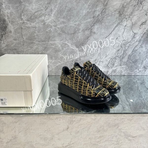 

designer casual shoes men women platform sneakers leather mens and womens outdoor shoe, Black