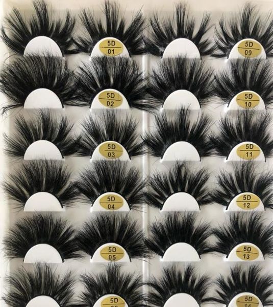 

25mm long eyelashes one pair 5d real mink hair lashes thick exaggerated eyelash makeup tools 16 types for choice2946751