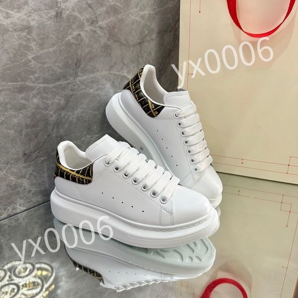 

new luxurys casual shoes small white shoes lovers' letters flat bottom lace up board shoe men's and women's sports low shoes, Black