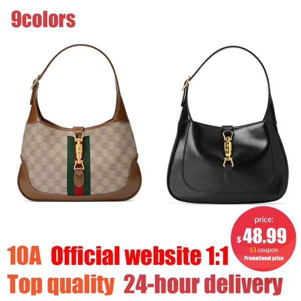 

2023 classic new jackie 1961 handbags luxury designer underarm shoulder bag canvas cosmetic travel cross body totes bag strap leather women