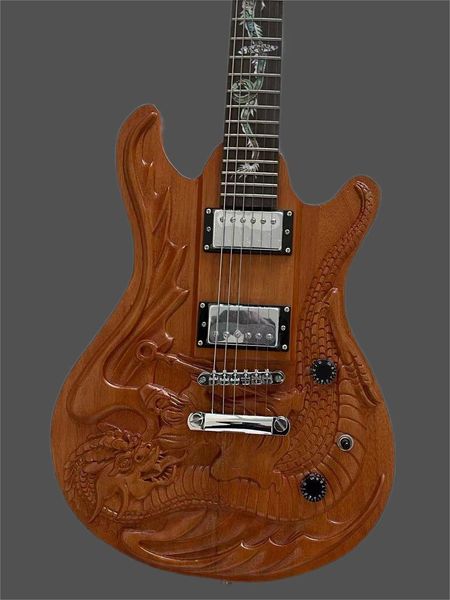 

carved prs electric guitar, mahogany primary color, p shipping, package home