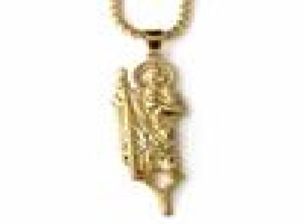 

new 18k real gold plated rap hip hop jesus full pendant style necklace men chain 80 cm1329170, Silver