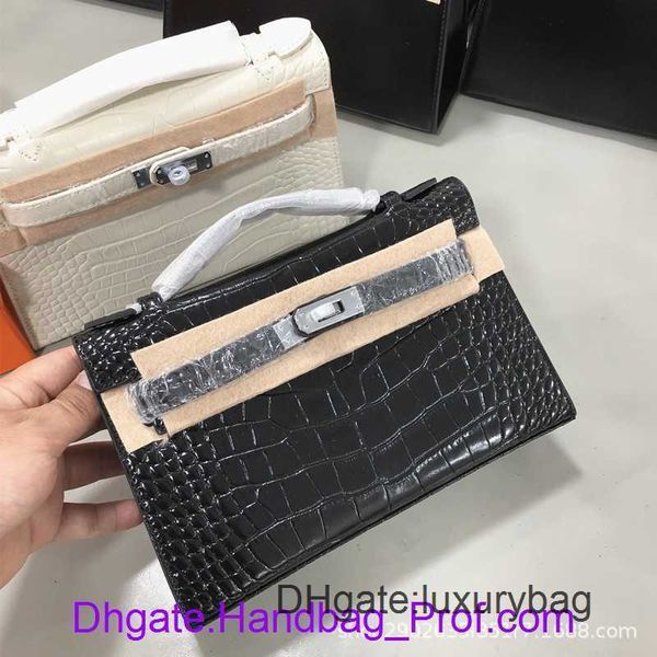 

wholesale 8a quality hrems kyllie shoulder handbags of sale spring summer 2023 new generation bag crocodile small chain genuine leather wome