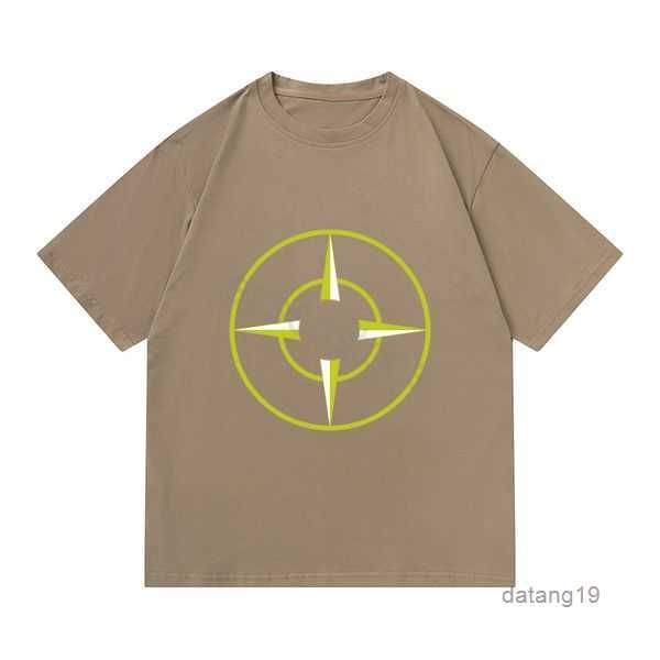 

2023 womens designers t shirts loose tees fashion stone brands man s casual crew neck shirt luxurys clothing polos shorts sleeve couple isl, White