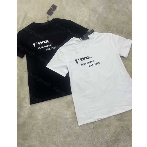 

23ss womens designer clothing tee womens t-shirt round neck pure cotton letter logo printing short sleeve t-shirt womens clothes a1, White