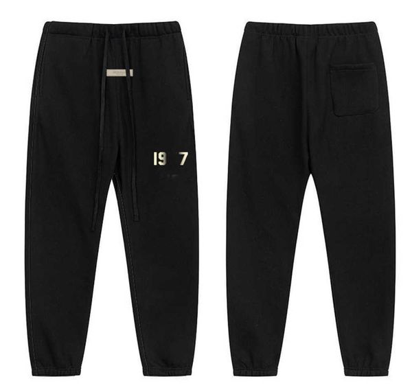 

mens pants fashion designer sweatpants essentail print sport pant high street essen joggers womens essent sweatpant trouser hip hop, Black