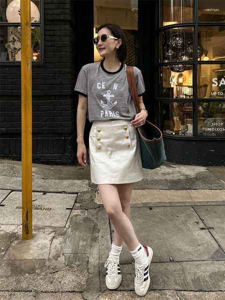 

women's t shirts casual fashion women t-shirt strap patchwork slim short sleeve round neck pullover japan korea style lady for summer, White