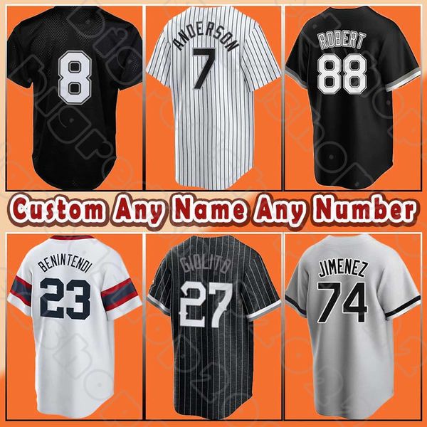 

88 luis robert 74 eloy jimenez baseball jerseys tim anderson reynaldo lopez bo jackson white sox yoan moncada yasmani grandal gregory santos, Blue;black