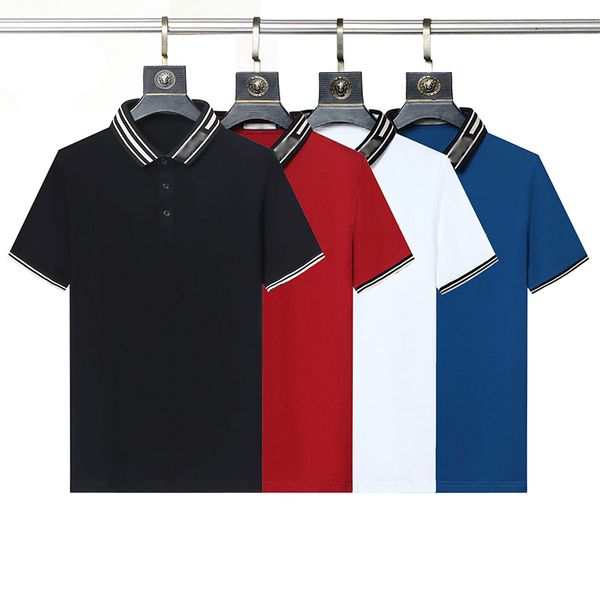 

gg mens polos shirt fashion designer mens business ggt shirt luxury polo shirt collar embroidery cotton fashion fit formal mens t-shirt, White;black