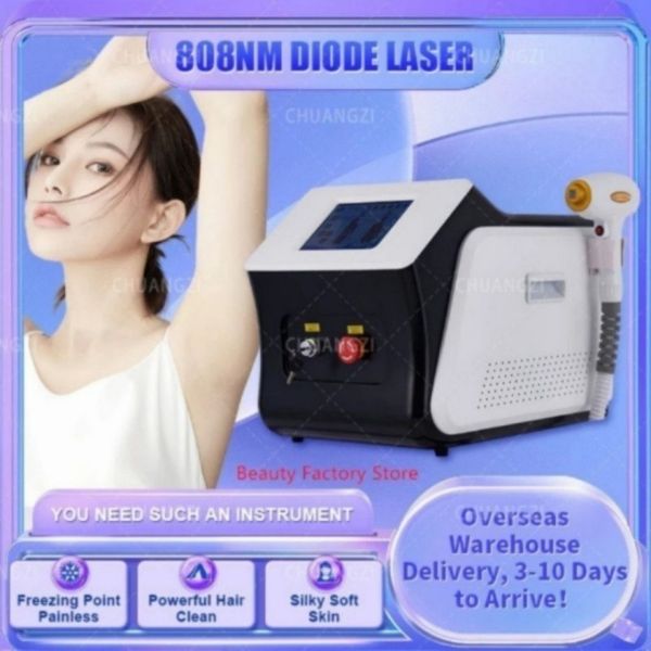 

2023 808nm ice hair removal removal skin rejuvenation face lifting skin whitening beauty machine for salon, Black