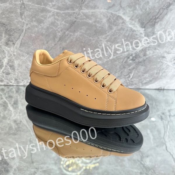 

2023 new genuine leather casual shoes platform sneakers brand design women autumn fashion sports ladies vulcanized men, Black