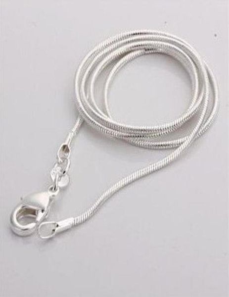 

plating 925 sterling silver chain necklace 1mm 16-24inches fashion jewelry factory price 675396