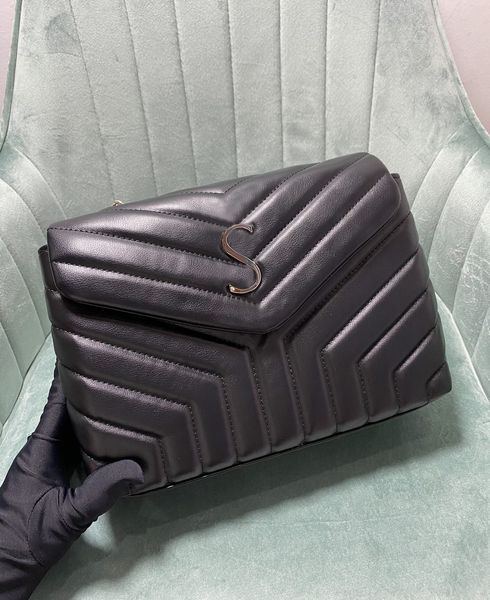 

loulou designer shoulder bag luxurys women handbags metal letters sign chains cross body bags quality genuine leather fashion evening purse