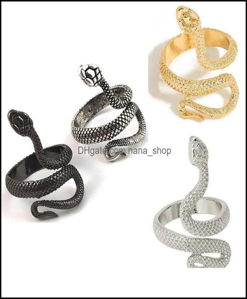

couple rings jewelry punk ring for men women exaggerated antique sier color fashion personality stereoscopic opening adjustable drop d943620, Silver