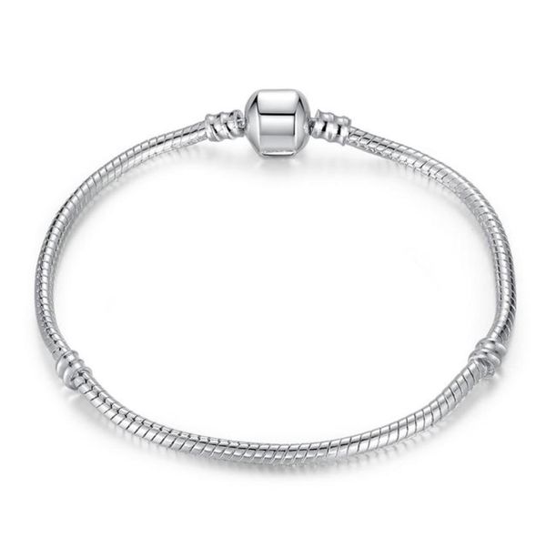 

10 pcs /lot fashion silver plated snap clasp chain charm bracelets &bangles for european beads jewelry diy pp01 christmas gift7273444, Golden;silver