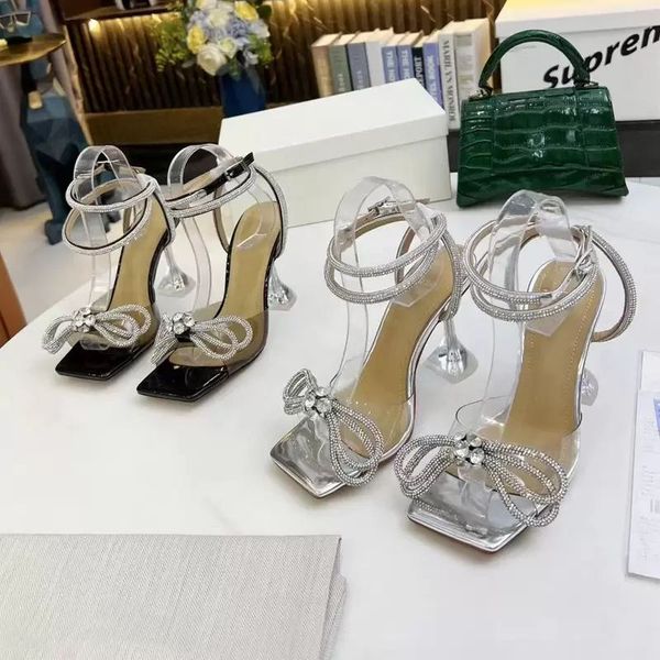 

high heeled sandals heels shoe shoes bow shoesleather summer women fine heel pearl satin womens cloth lady diamonds designer shoes large siz, Black